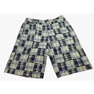 Canterbury Of New Zealand Shorts Mens Patchwork Plaid Cargo Size 34